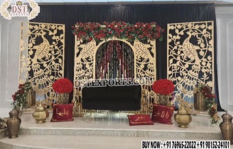 Indian Wedding Peacock Design Laser Cut Frames