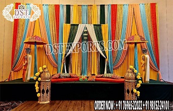 Pretty Background Drapes Decoration For Mehndi Fun