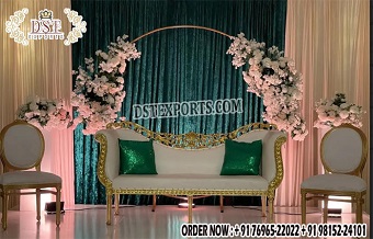 Elegant Wedding Wooden Sofa For Bride And Groom