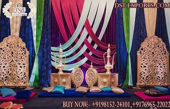 Mehndi Event Stage Decor Drapes & Props