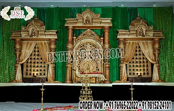 Malaysian Wedding Grand Golden Theme Stage