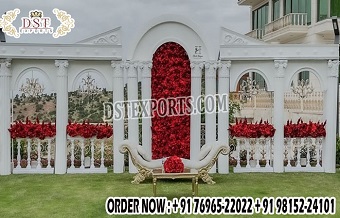 Elegant Victorian Stage Setup For  Outdoor Weddi