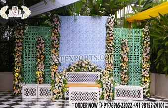 Magical Moroccan Benches For Outdoor Mehndi Stage