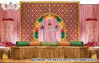 Vibrant Mehendi Decor Theme with Laser Panels