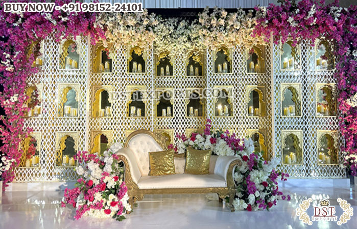 Dazzling Wedding Mirror Theme Backdrop Stage
