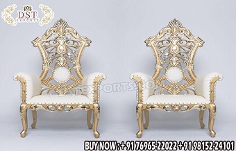 Designer Heavy Back Couple Chairs For Reception