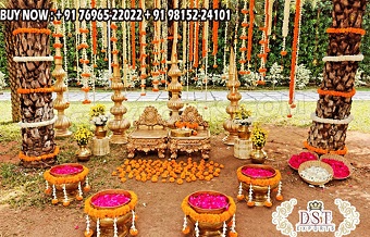 Outdoor Tel Baan Ceremony Decor For South Indian W