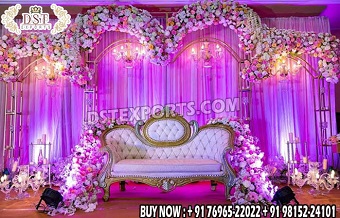 Affordable Metal Arches for Engagement Stage Decor