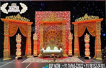 Grand Maharani Style Bollywood Reception Setup