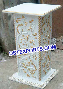 Wedding White Square Pillar