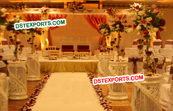 Latest Wedding Fiber Crystal Mandap Set