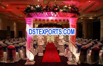 Lighted Fiber Carving Mandap