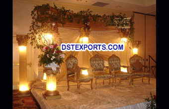 Decorated Lighted Wedding Stages