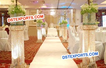 Decorated Crystal Walkway Pillars