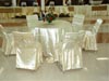 DECORATED SATIN CHAIR COVERS