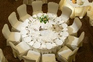 BANQUET HALL CHAIR COVERS AND TABLE CLOTHES