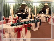 DESIGNER CHAIR COVERS AND TABLE CLOTHES