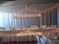 DESIGNER WEDDING TABLE CLOTHES AND FRILLS