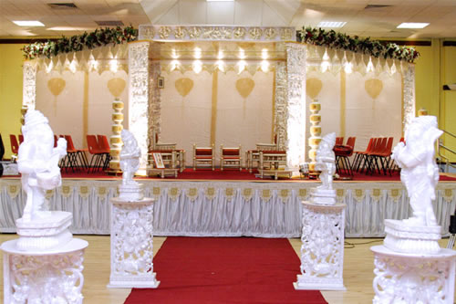 INDIAN MARRIAGE GANESHA CARVED MANDAP