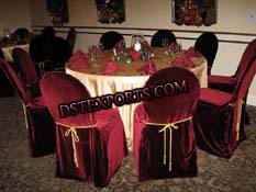 WEDDING VALVET CHAIR COVERS