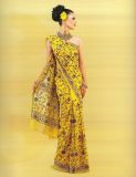 Weeding Yellow Georgette Saree