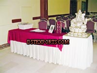 WEDDING DECORATED CHAIR COVER WITH STATUE