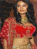 Wedding Red and Cream Amrita Rao Lehenga