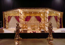 WEDDING  CRYSTAL MANDAP WITH LIGHTS