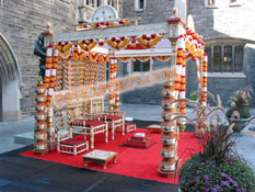 INDIAN WEDDING DECORATED WOODEN MANDAP