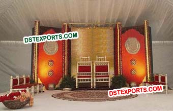 Indian Wedding Carved Jhrokha Backdrops