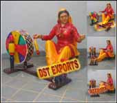 INDIAN WEDDING WELCOME CHARKHA STATUE