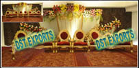 WEDDING GOLDEN MAROON FURNITURE