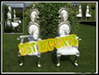 WEDDING BRIDLE GROOM SILVER CHAIRS