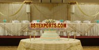 WEDDING ROMAN CRYSTAL PILLARS STAGE