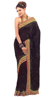 INDIAN DESIGNER BLACK SAREE