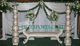 WEDDING STAGE WITH POT PILLARS