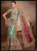 BRIDAL GREEN EMBROIDERY LEHENGA