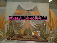 ASIAN WEDDING STAGE WITH SURAHIS