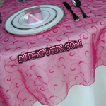 EMBRODRIED PINK TABLE CLOTHES