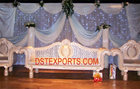 WEDDING STAGE PINK PEARL SOFA SET