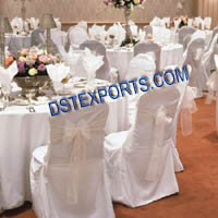BANQUET HALL WHITE CHAIR COVER