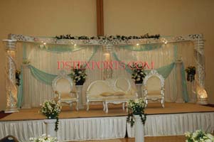 ASIAN WEDDING SILVER CRYSTAL STAGE