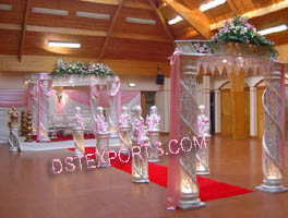 WEDDING  CRYSTAL FIBER MANDAP SET