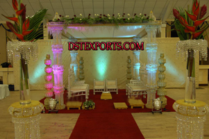 WEDDING CRYSTAL PILLAR STAGES