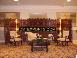 ASIAN WEDDING ANTIQUE FURNITURE STAGE