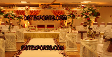 WEDDING NEW DESIGNER CRYSTAL PILLARS MANDAP