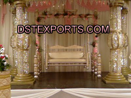 WEDDING CRYSTAL MANDAP WITH SWING