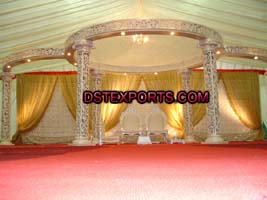 WEDDING SIX PILLARS FIBER MANDAP