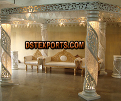 LATEST WEDDING FIBER CRYSTAL MANDAP