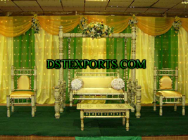 WEDDING GOLDEN SANKHEDA SWING STAGE